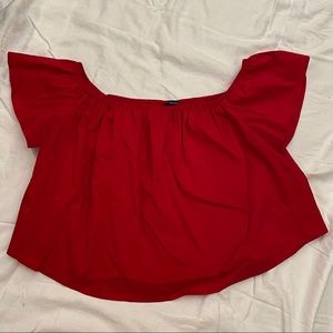RED OFF THE SHOULDER TOP